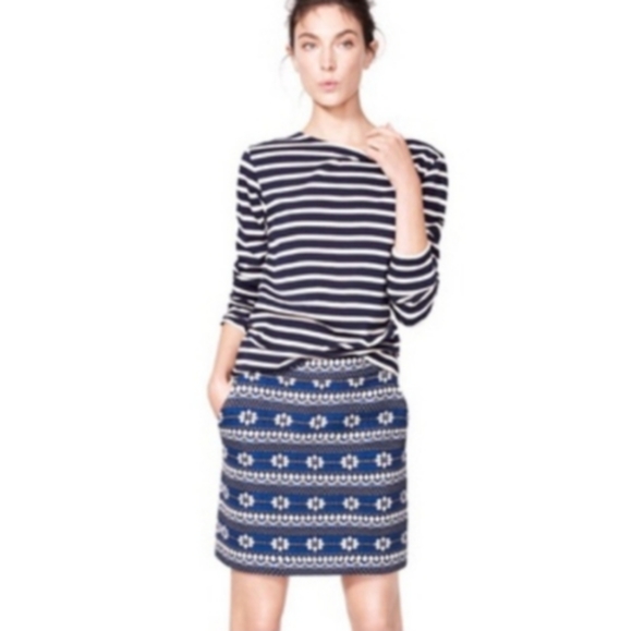 J.crew Floral Jaquard mini skirt size 00 new with tag blogger's faviorite skirt - Picture 2 of 10